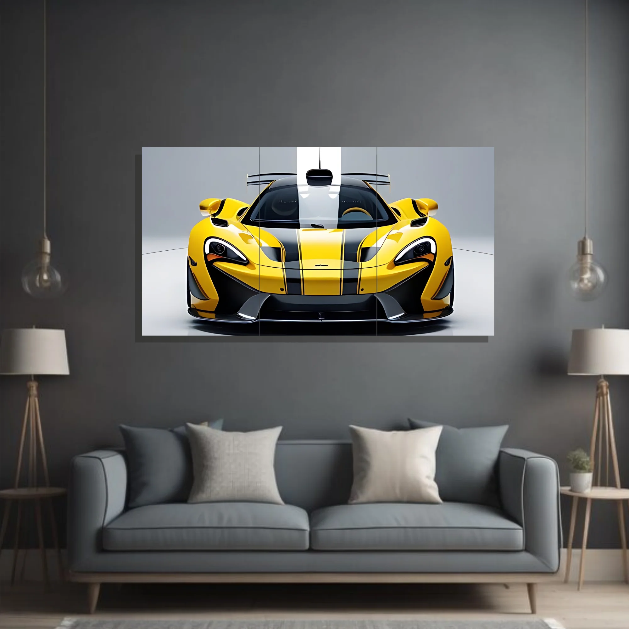 Djane Studio Car Acrylic Wall Frame | Luxury Car Wall Frame for Living Room, Bedroom, Office & Gaming Room | Modern Home Décor | Pack of 3 | Size 15x10 Inch